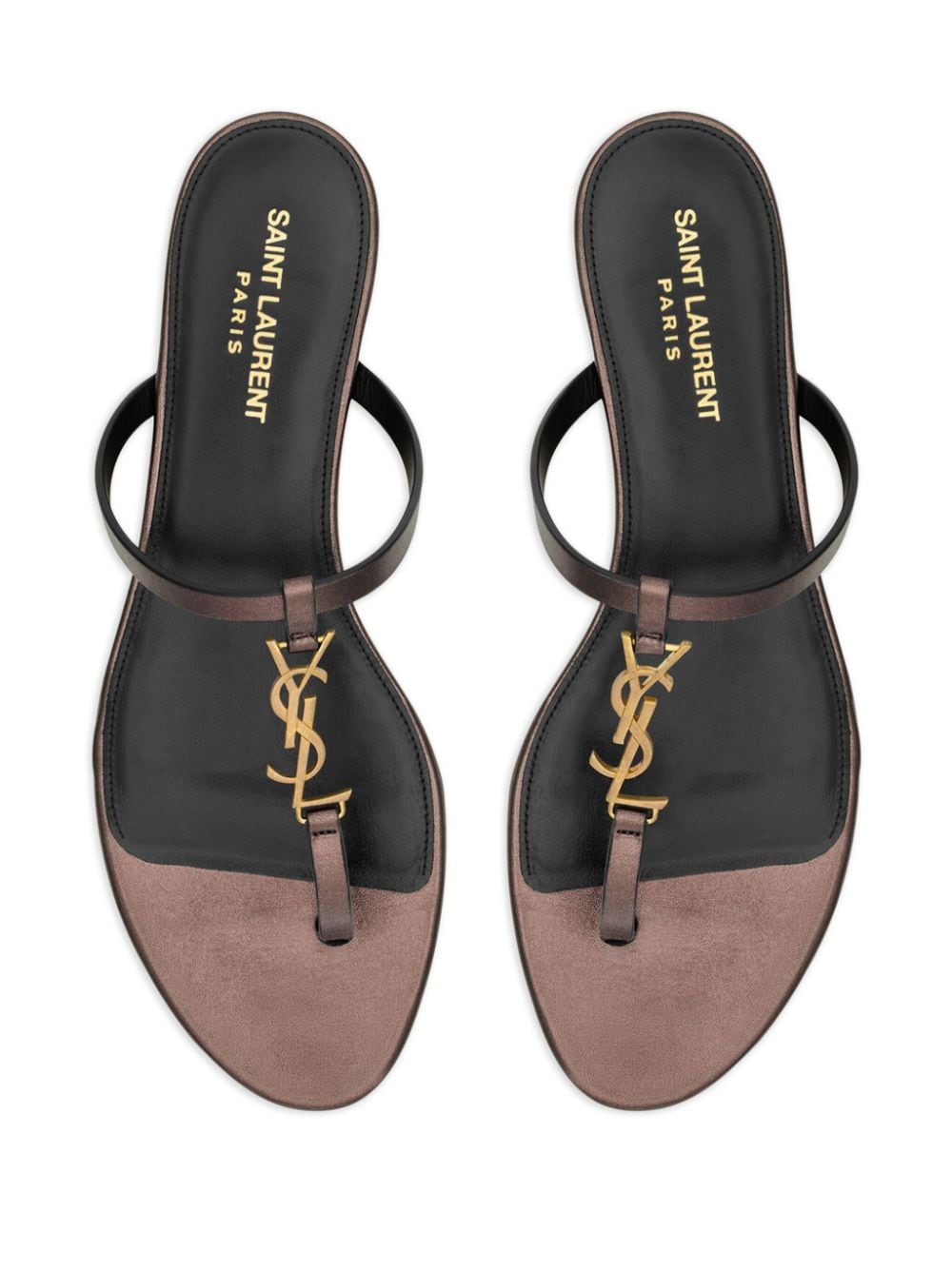 SAINT LAURENT Leather Thong Sandals