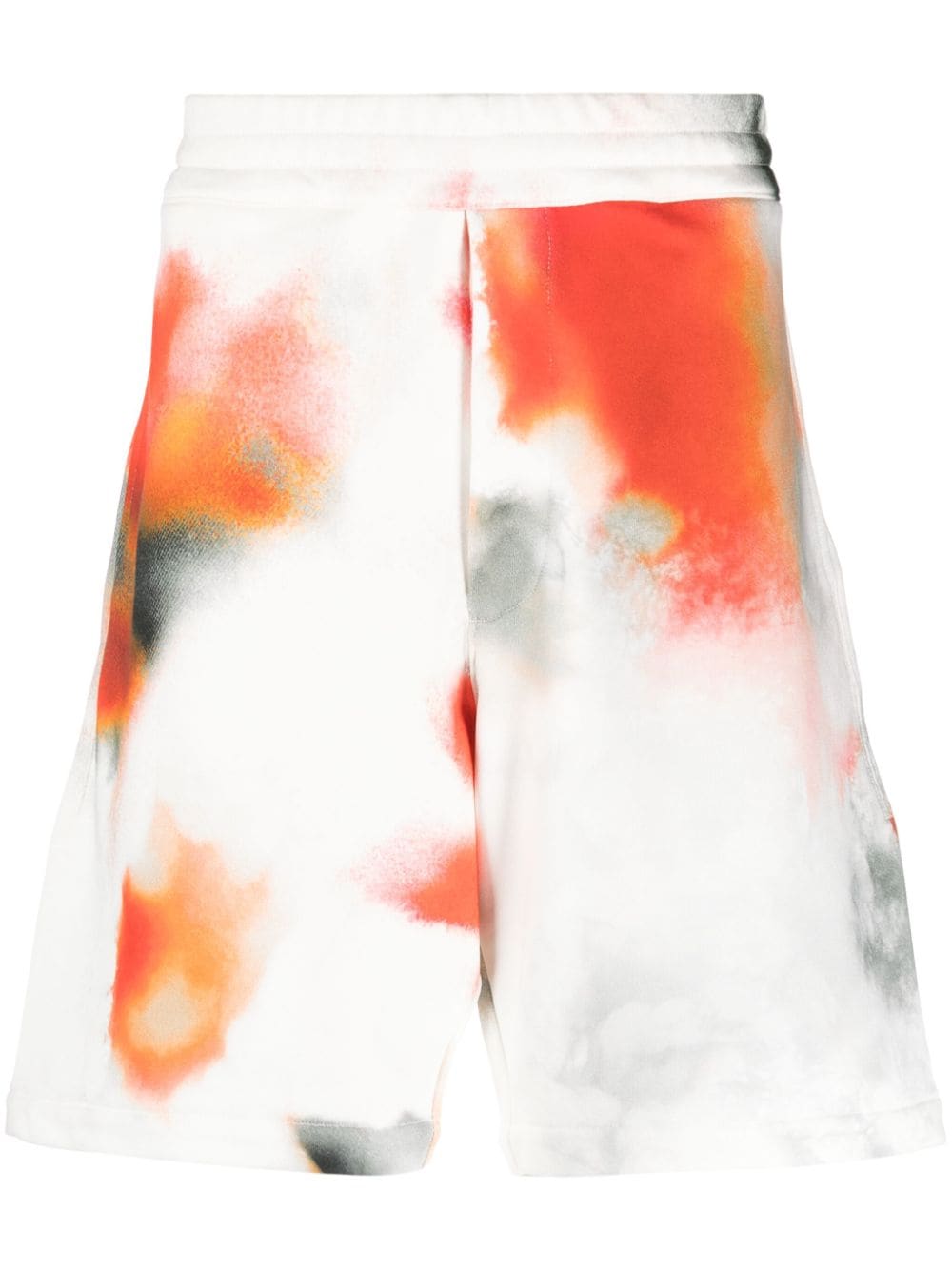 ALEXANDER MCQUEEN Obscure Flower Cotton Shorts - Knee Length