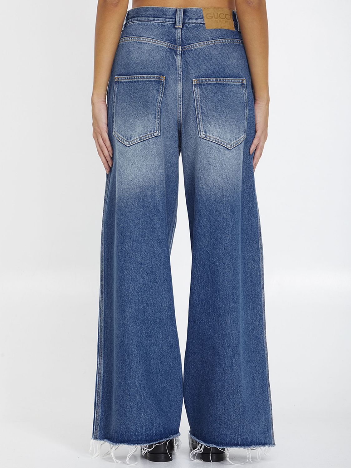 GUCCI High-Waist Wide-Leg Denim Jeans for Women