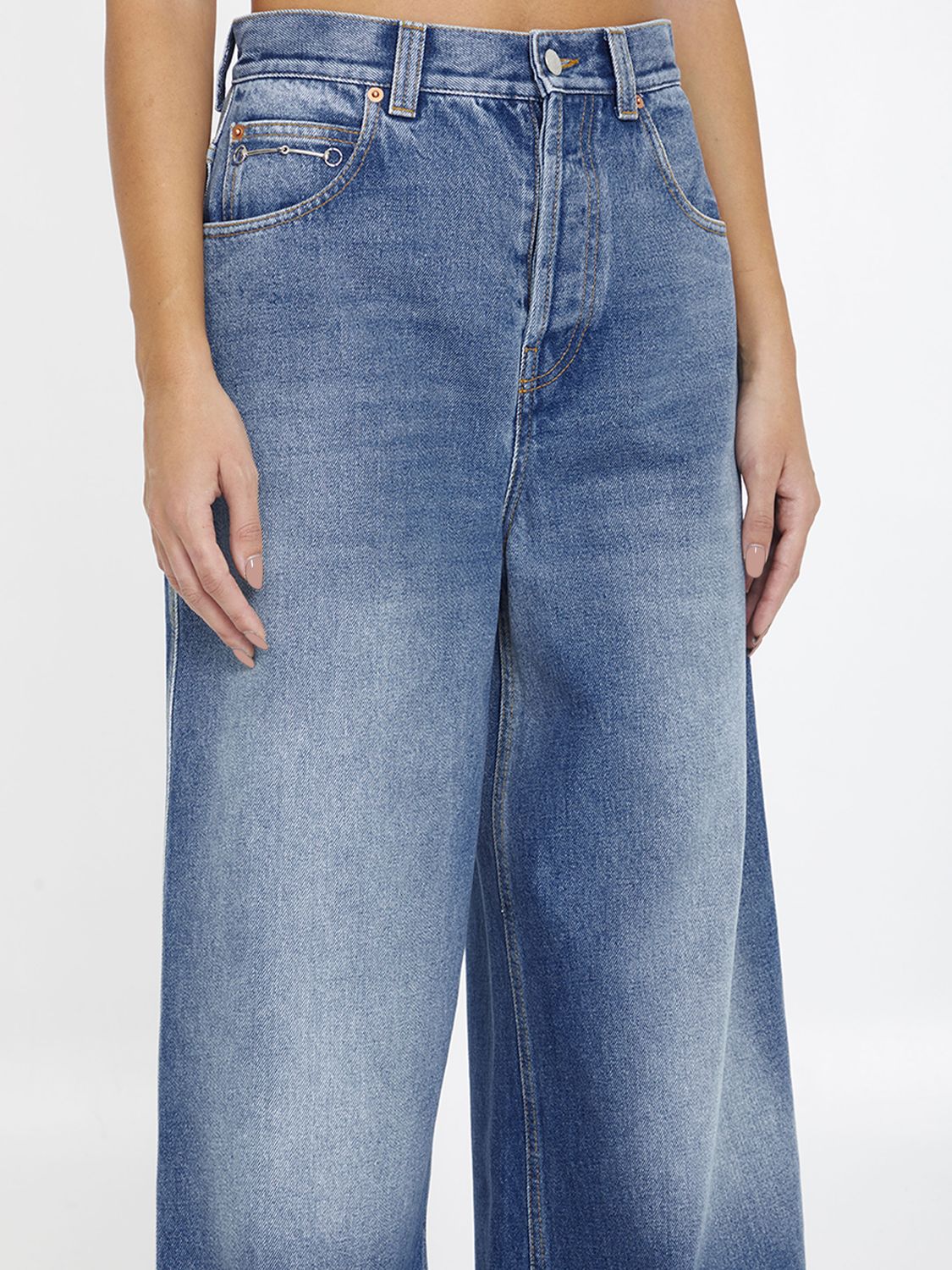 GUCCI High-Waist Wide-Leg Denim Jeans for Women