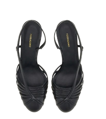 Ferragamo Sleek Design Leather Flat Shoes for Women