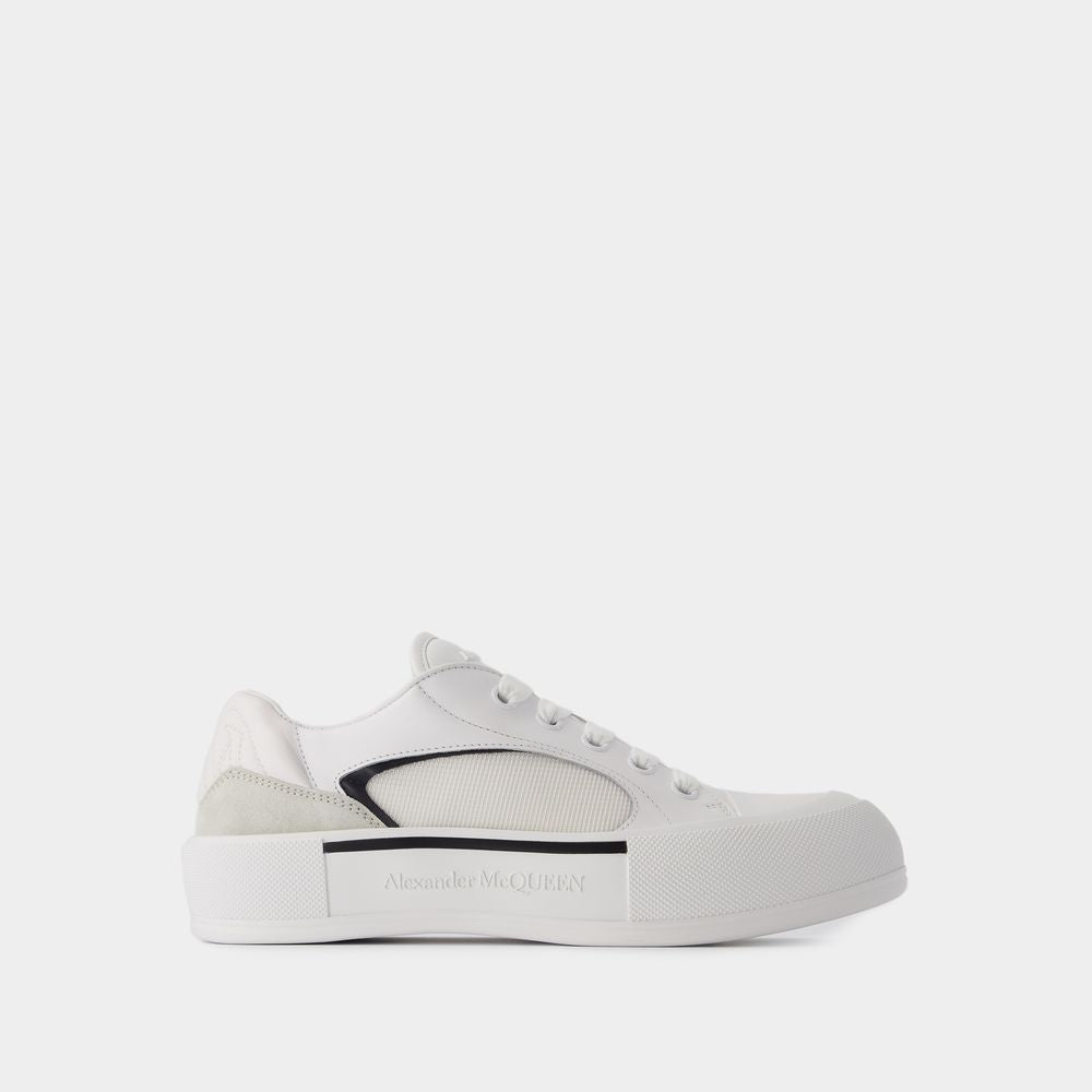 ALEXANDER MCQUEEN Panelled Leather Sneakers for Men