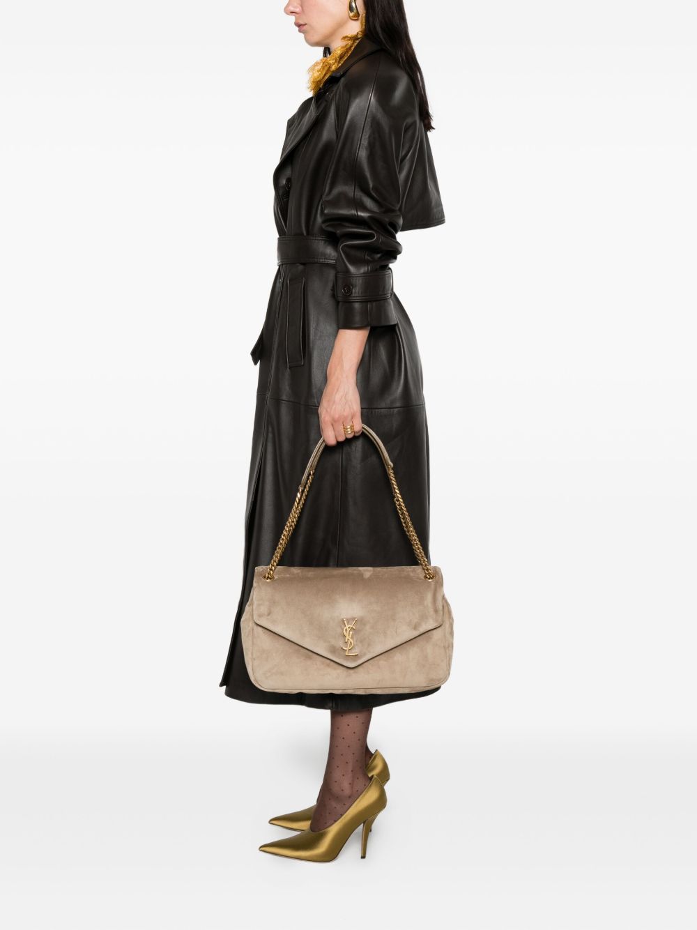 SAINT LAURENT Mini Handbag Pouch with Logo Detail