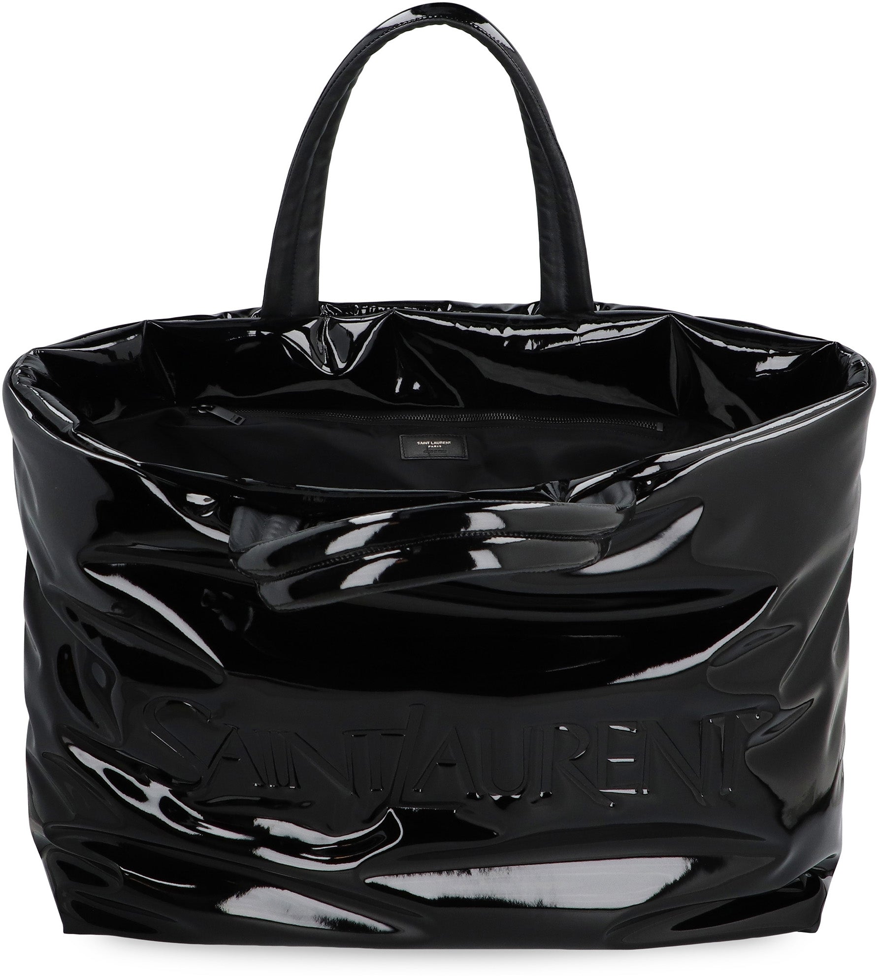 SAINT LAURENT Maxi Padded Nylon Tote Handbag