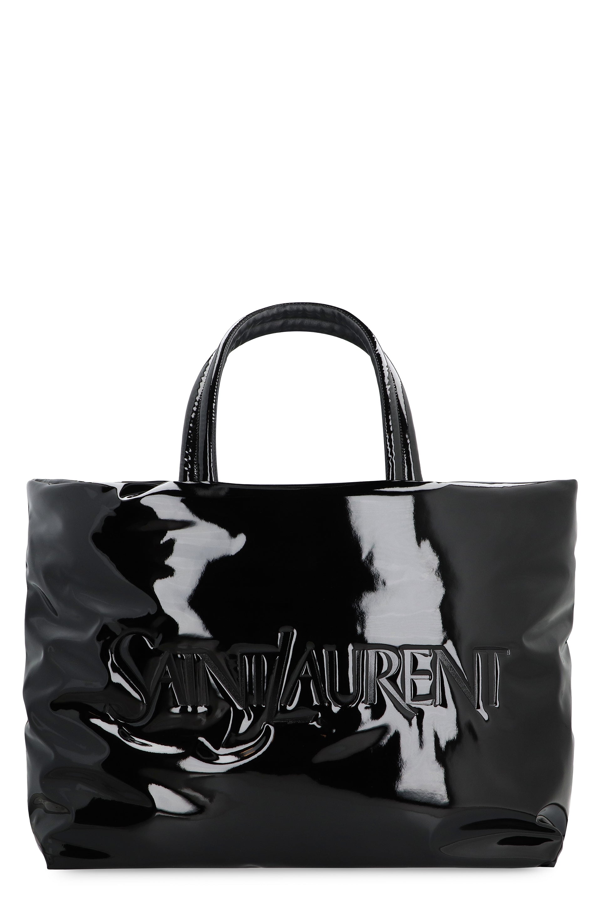 SAINT LAURENT Maxi Padded Nylon Tote Handbag