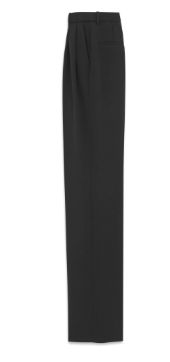SAINT LAURENT Mid-Rise Wool Trousers for Women