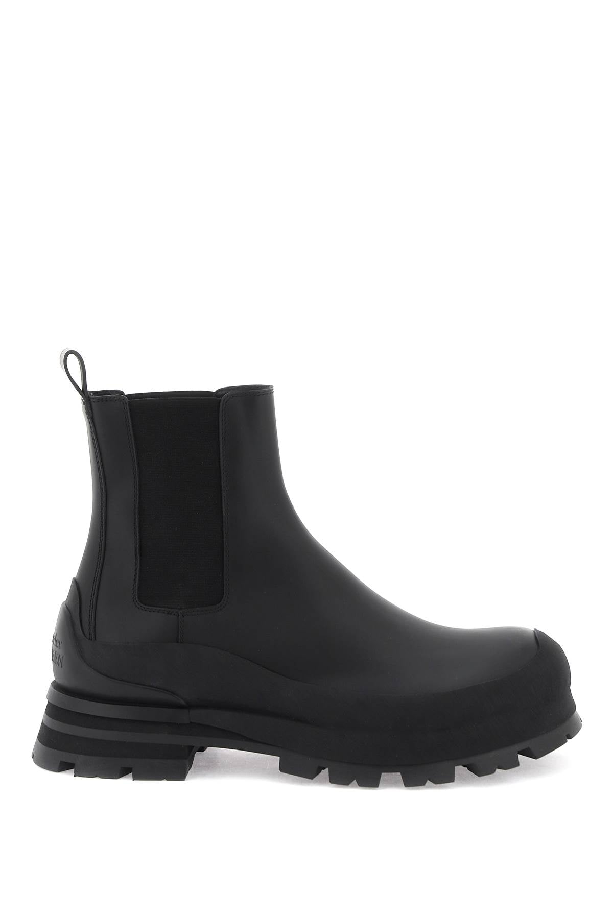 ALEXANDER MCQUEEN Men's Leather Chelsea Wander Ankle Boots