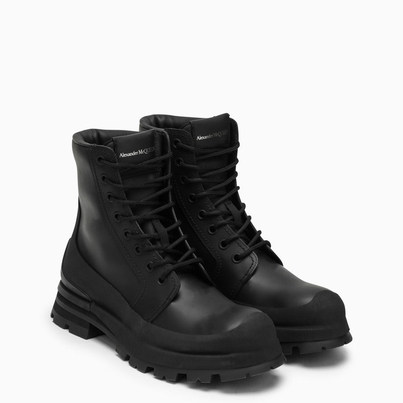 ALEXANDER MCQUEEN Men's Leather Wander Ankle Boots