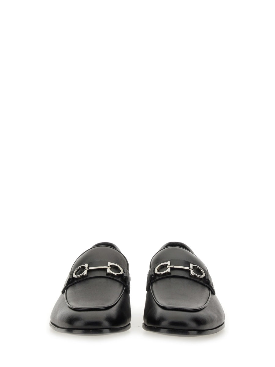 Ferragamo 100% Leather Lace-Up Moccasins for Men