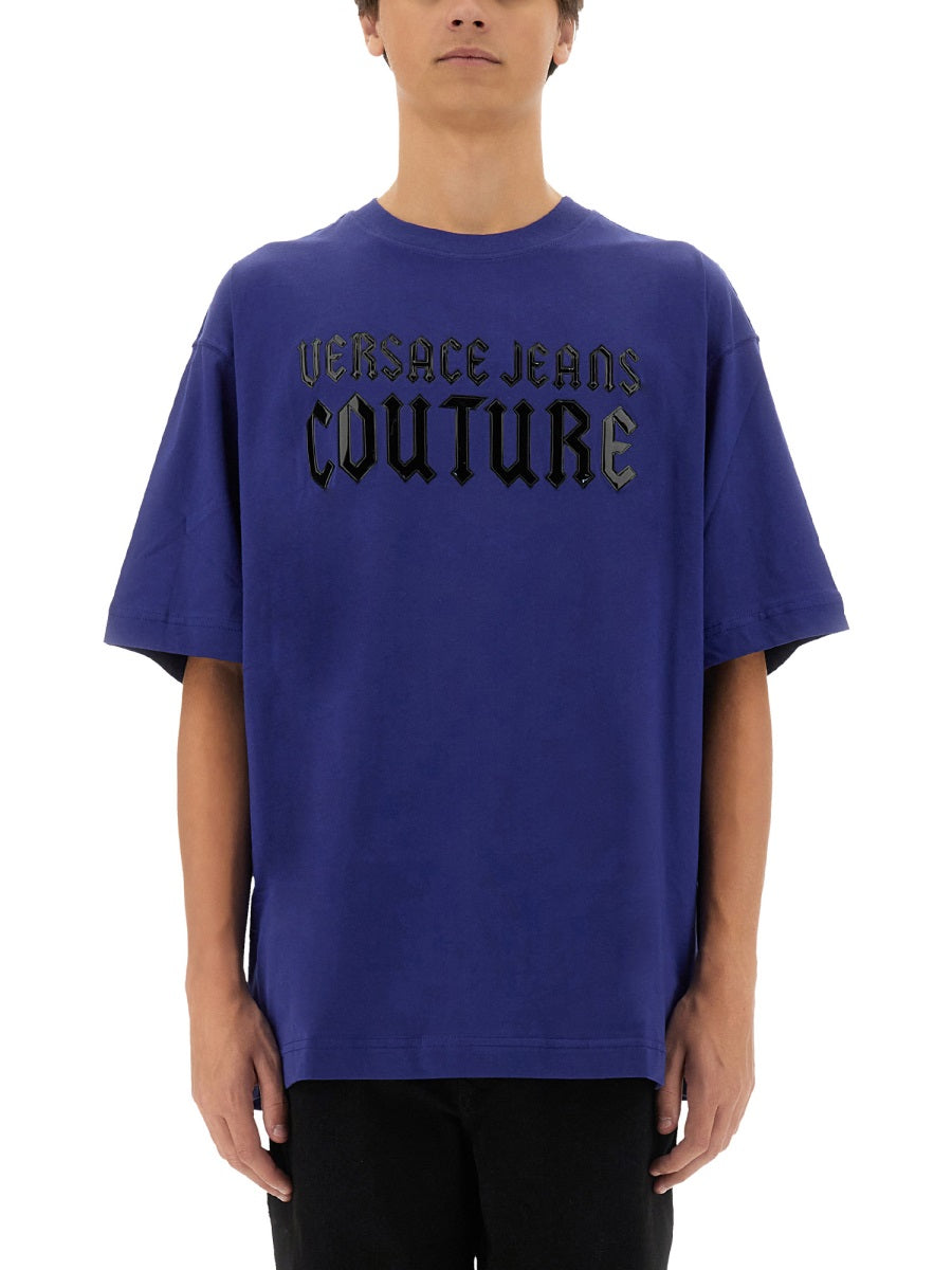 VERSACE JEANS COUTURE Gothic Logo T-Shirt - Size L