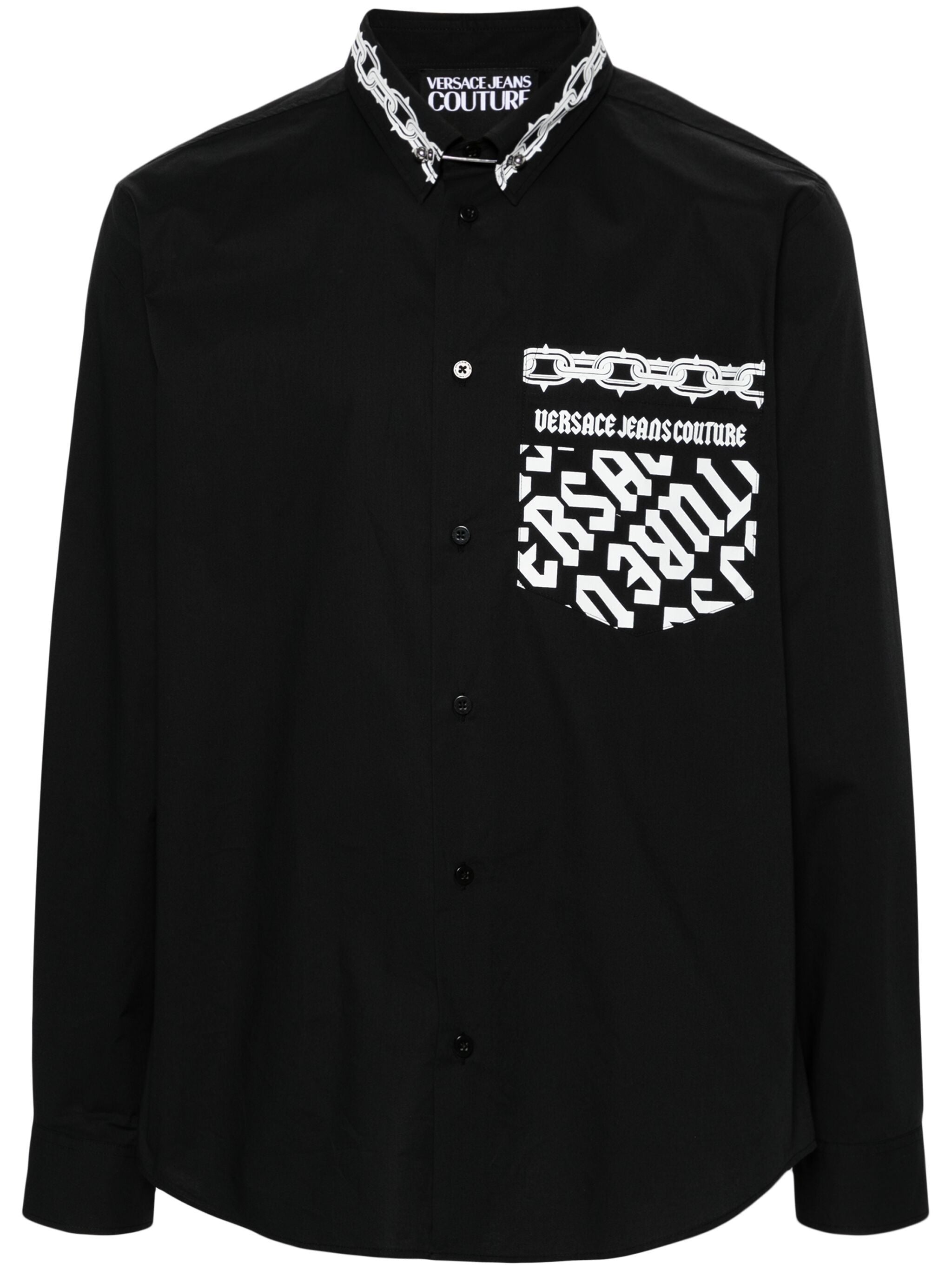 VERSACE JEANS COUTURE Cotton Shirt for Men - FW24 Collection
