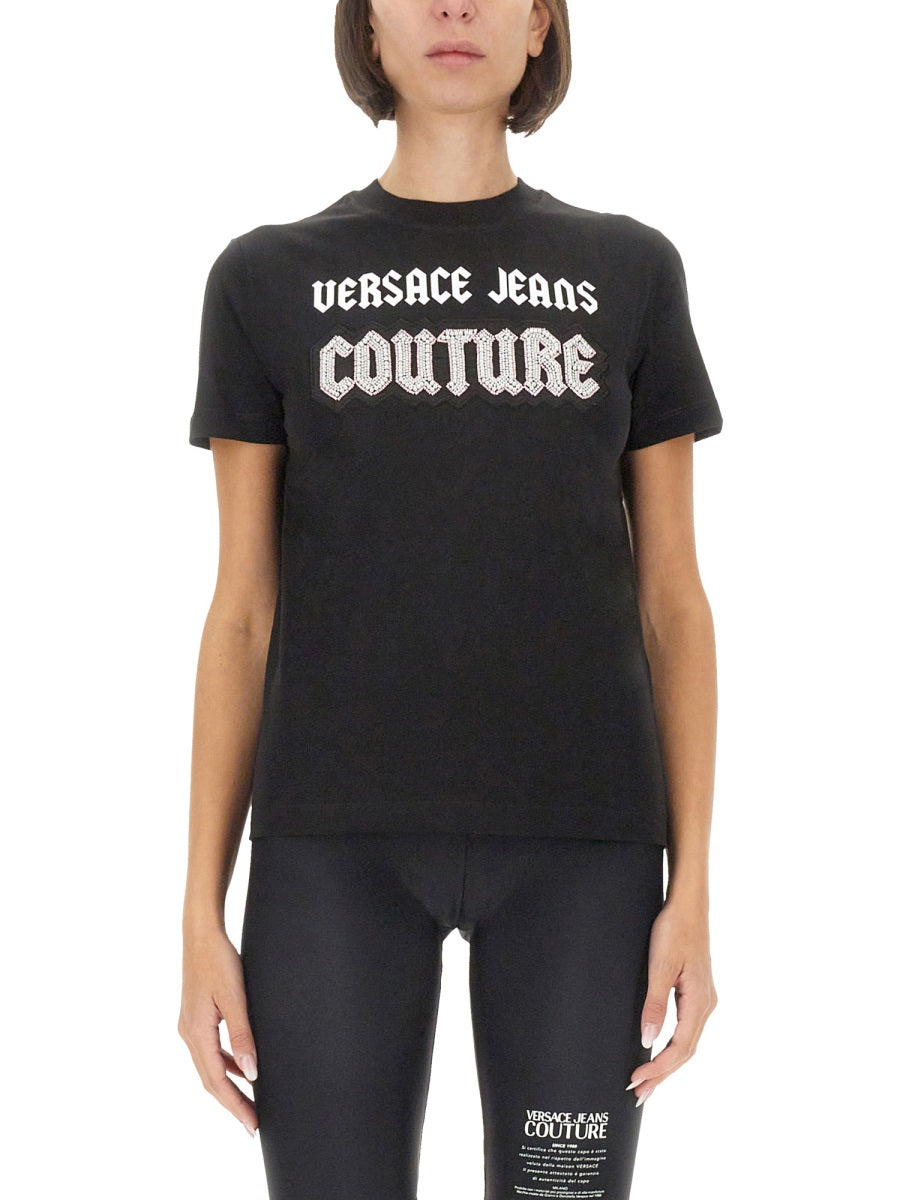 VERSACE JEANS COUTURE Regular Fit Logo T-Shirt for Women