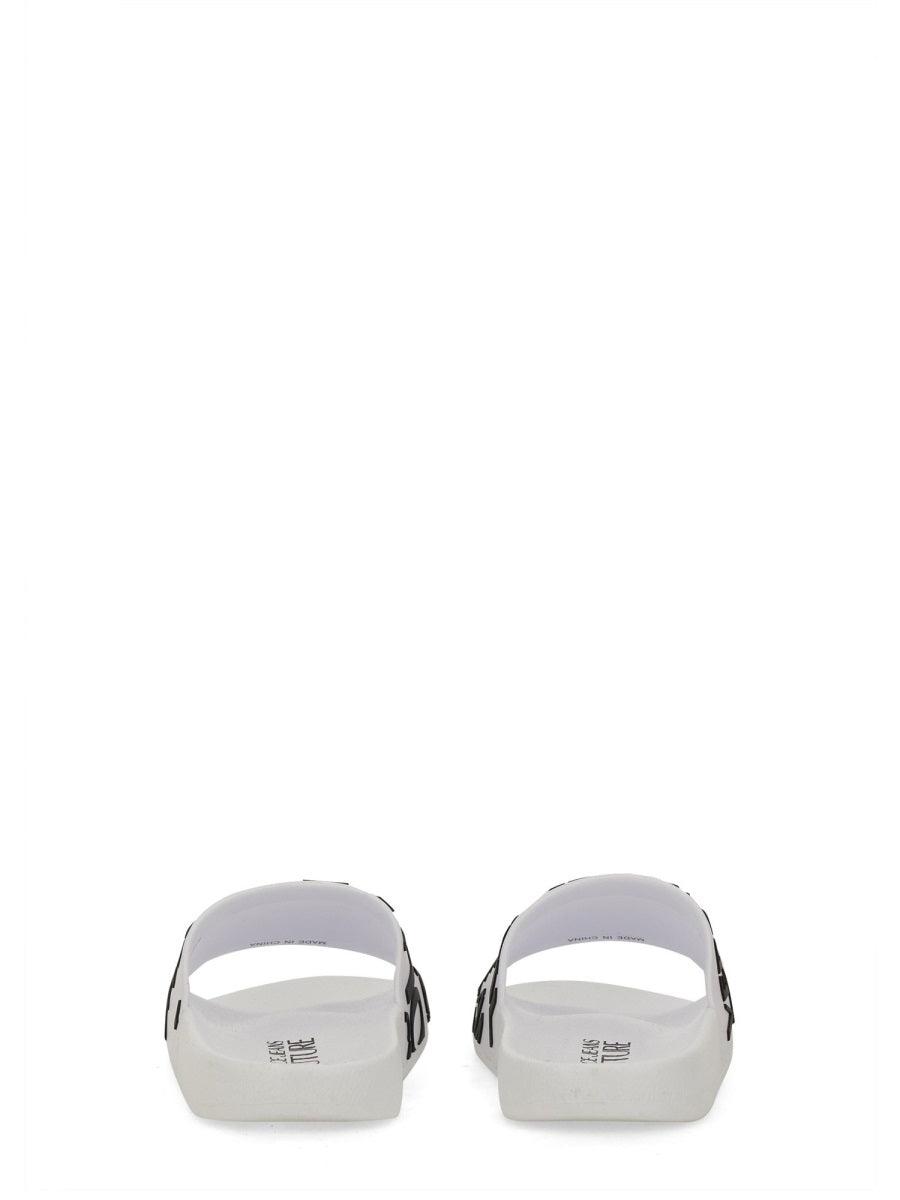 VERSACE JEANS COUTURE Sleek Slide Sandal with Logo