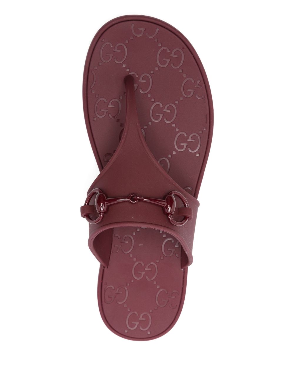 GUCCI Horsebit Detail T-Bar Design Thong Sandals