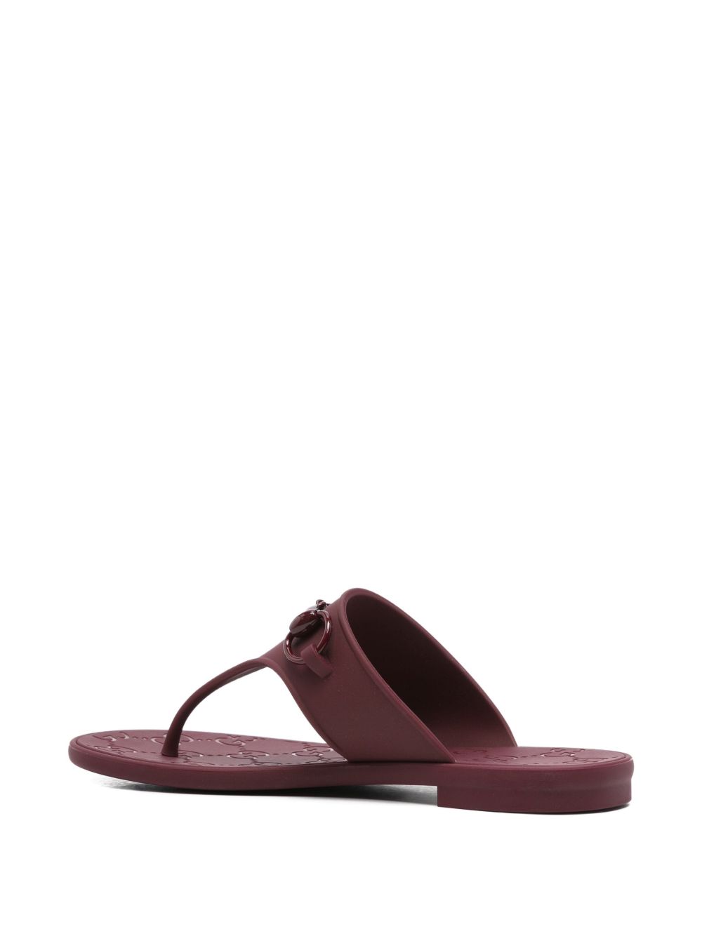 GUCCI Horsebit Detail T-Bar Design Thong Sandals