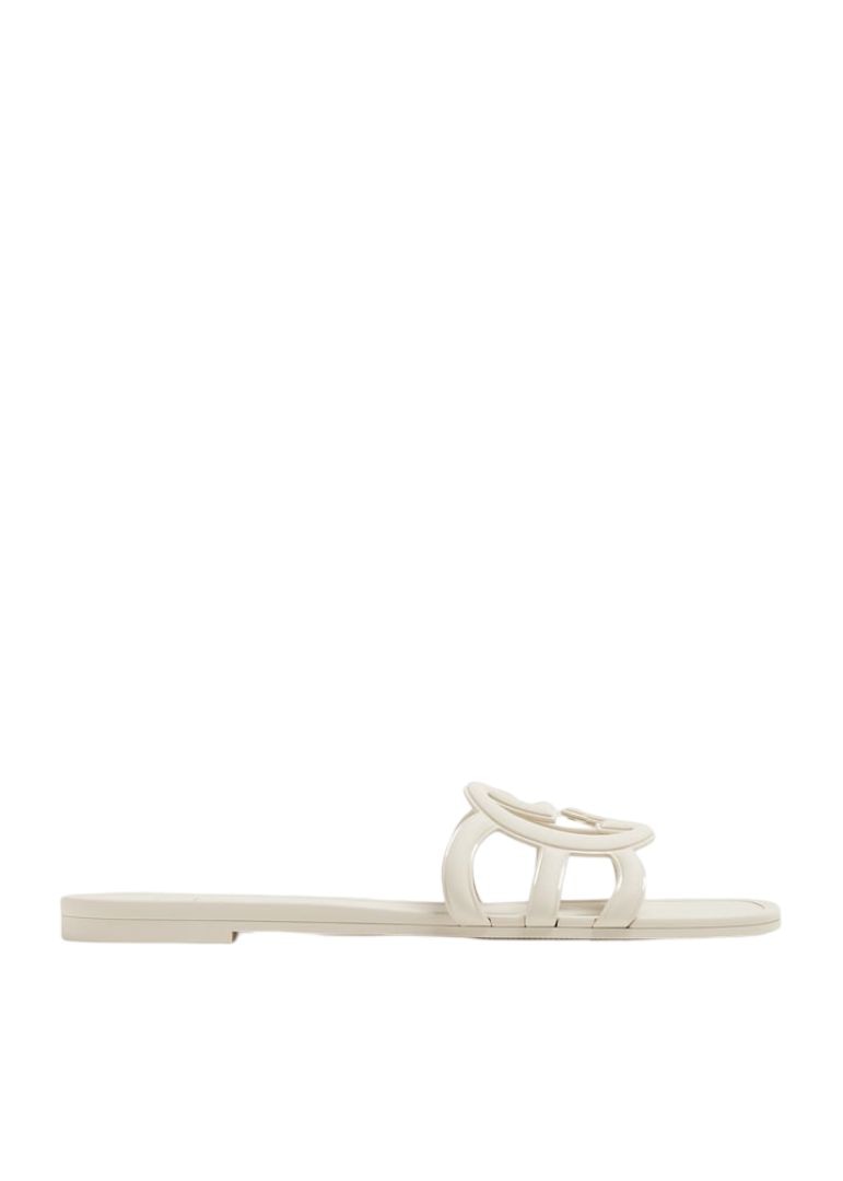 GUCCI Interlocking G Cut-Out Mini Slide Sandal with Rubber Sole