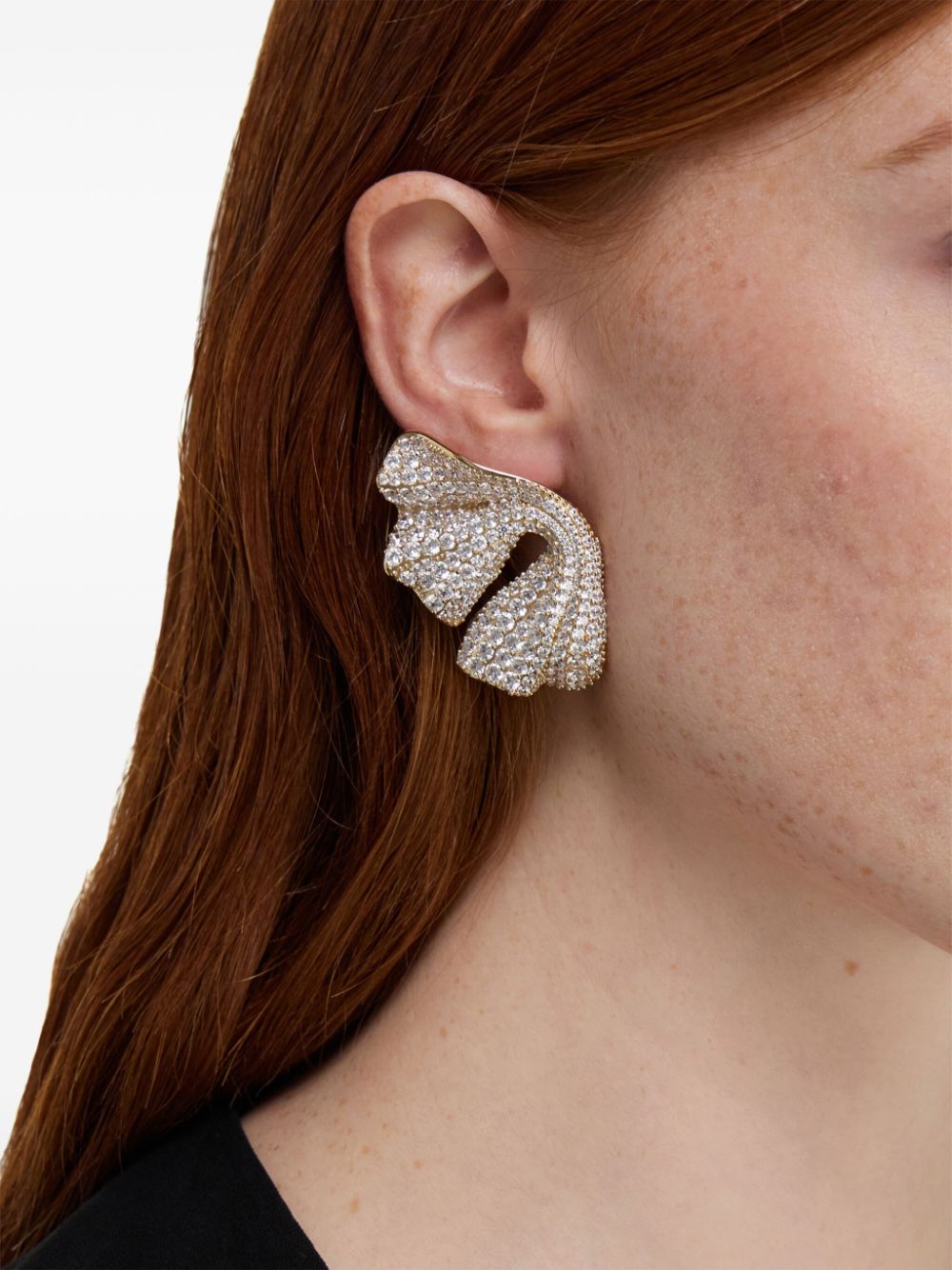 Ferragamo Elegant Brass Jewelry Piece - Post-Back Earrings