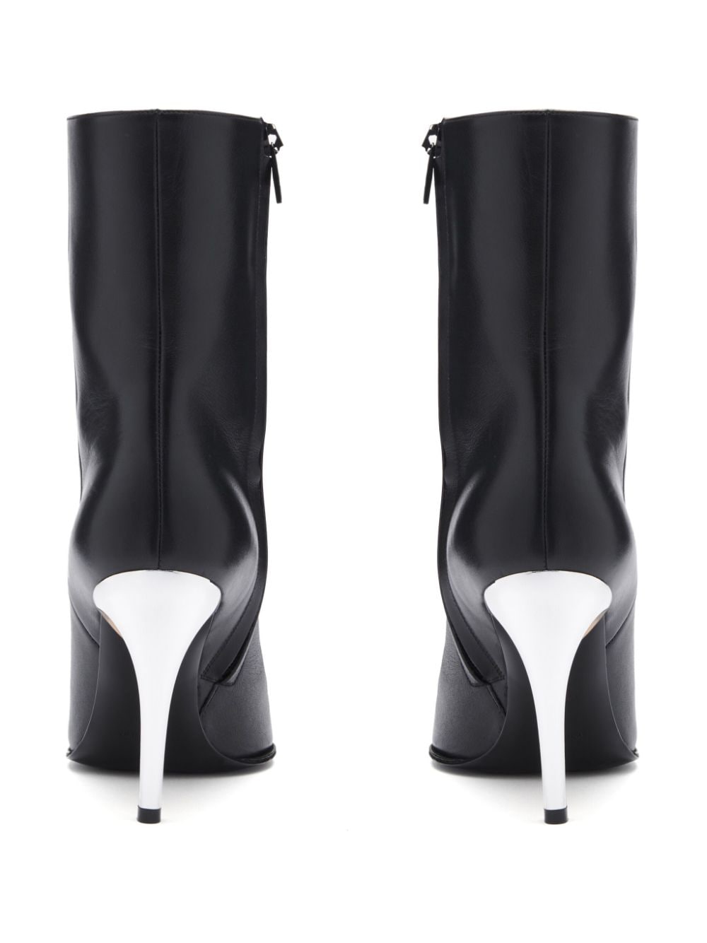 ALEXANDER MCQUEEN Almond Toe Mini Leather Boots