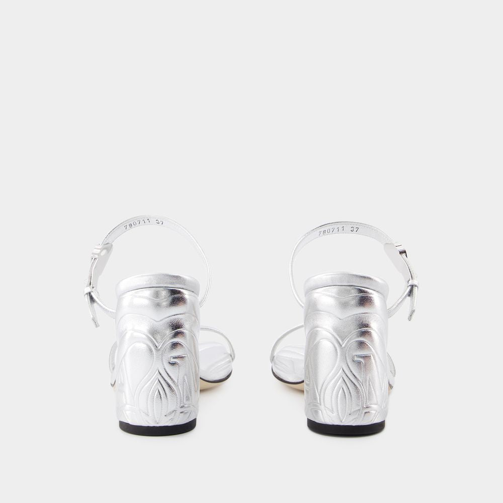 ALEXANDER MCQUEEN Seal Heeled Sandals for Women