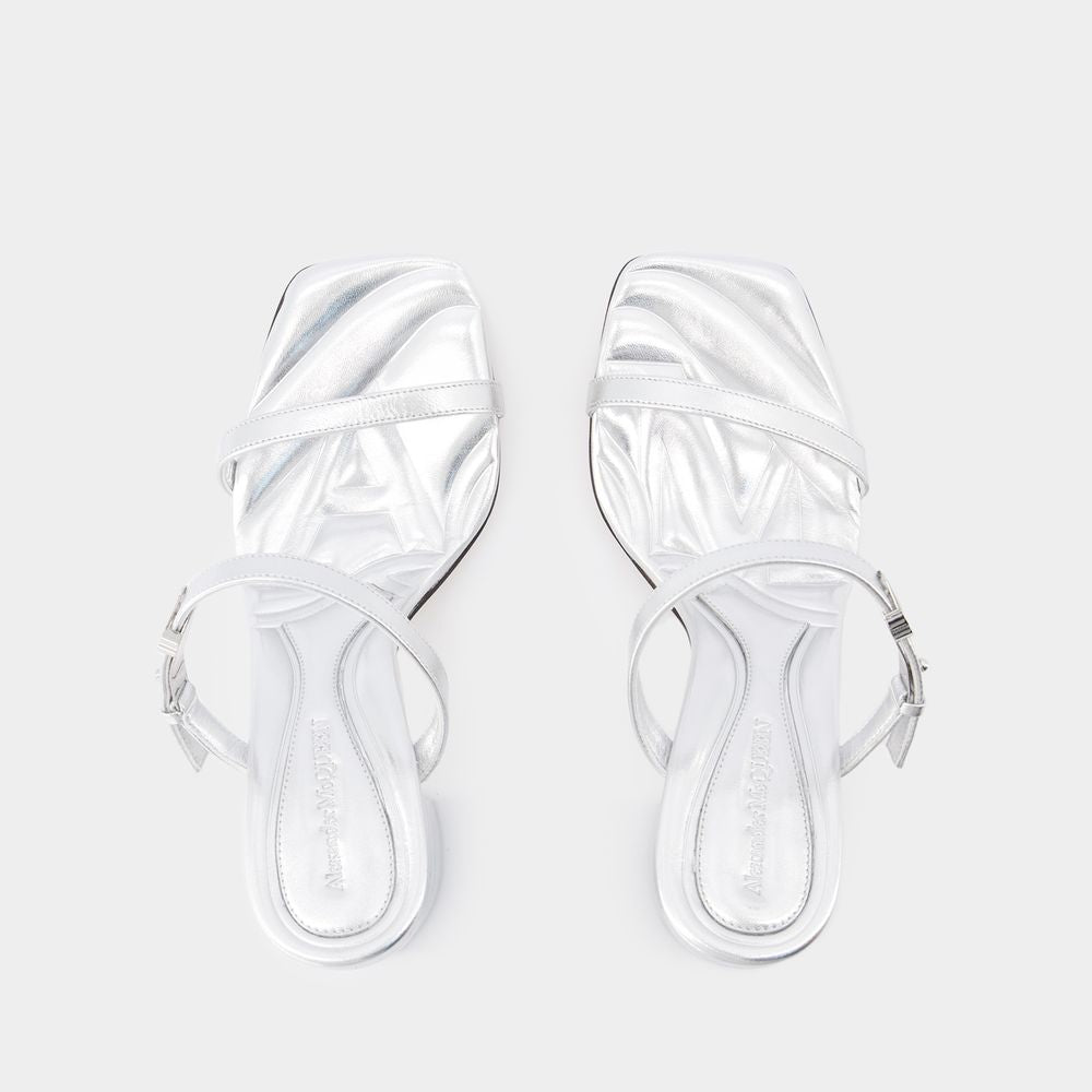 ALEXANDER MCQUEEN Seal Heeled Sandals for Women