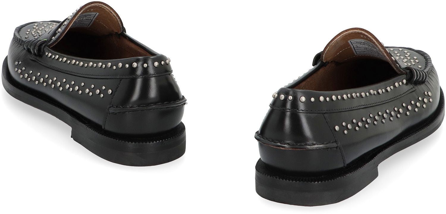 SEBAGO Elegant Leather Loafers with Decorative Studs for Women