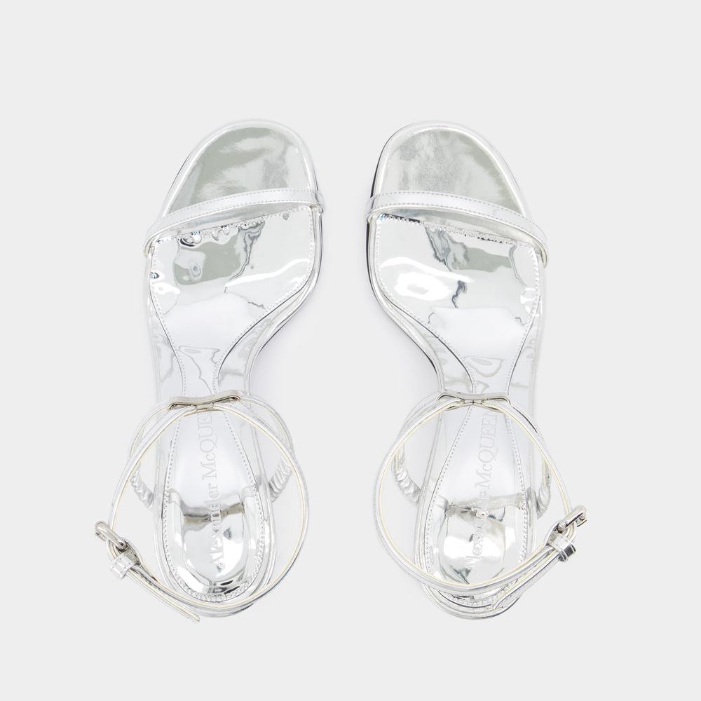 ALEXANDER MCQUEEN Seal Heeled Sandals for Women - SS24 Collection