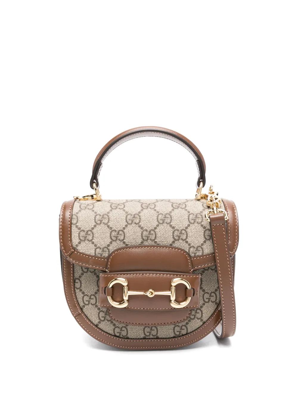 GUCCI Mini Top Handle Handbag with Horsebit Detail