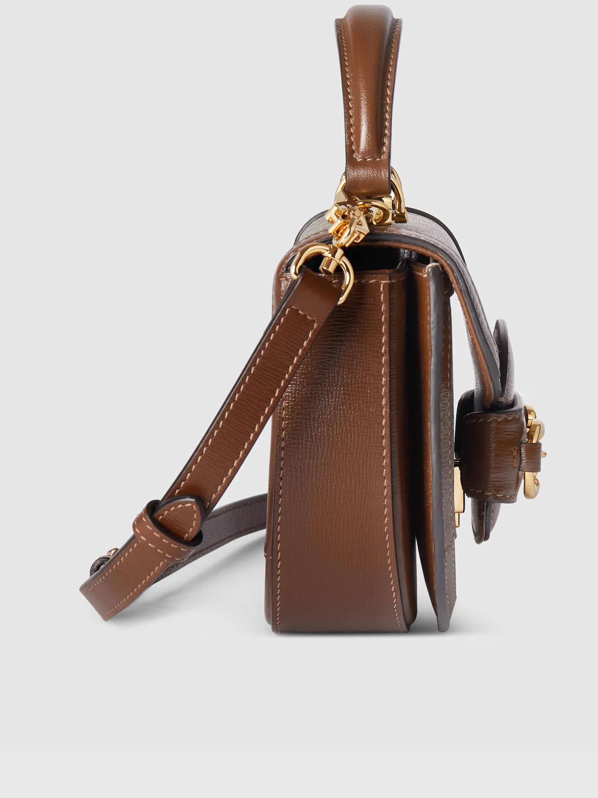 GUCCI Mini Top Handle Handbag with Horsebit Detail