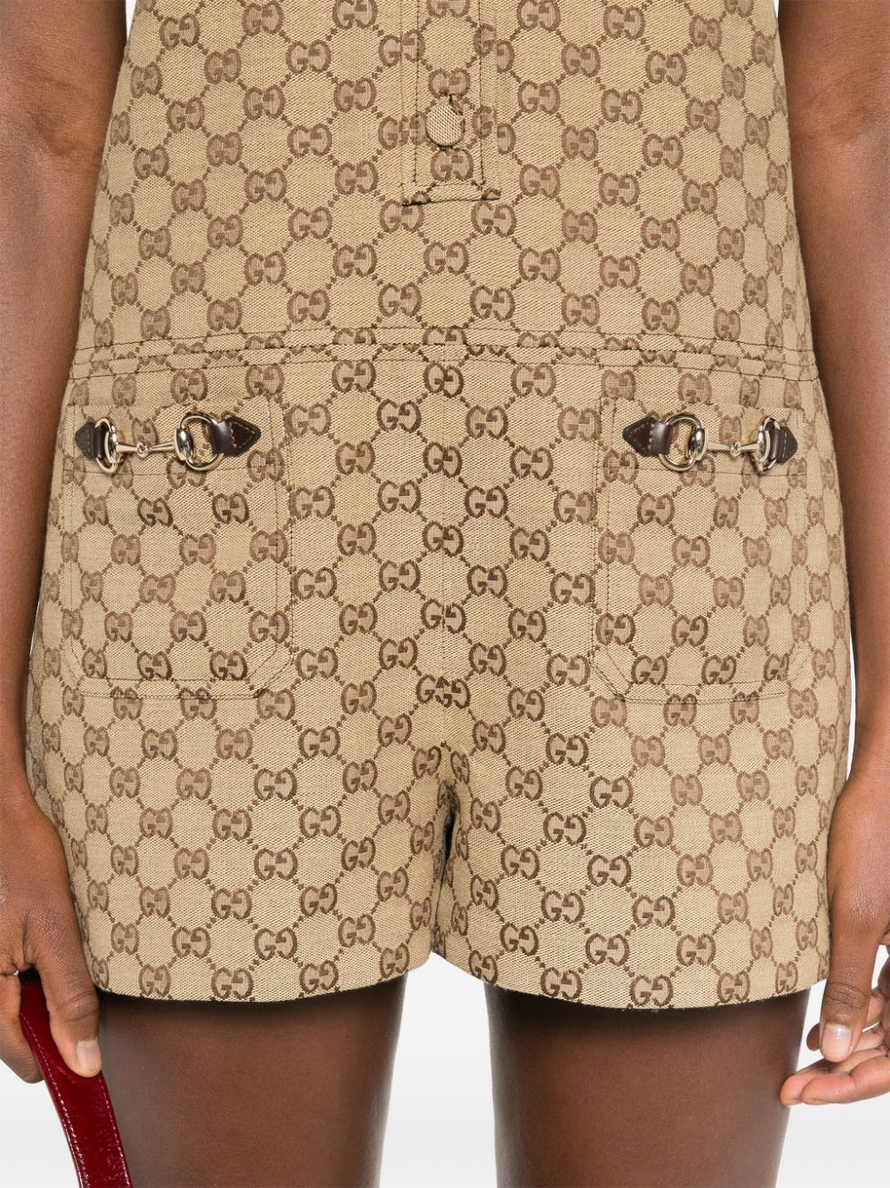 GUCCI Canvas Short Jumpsuit for Women - FW25 Collection