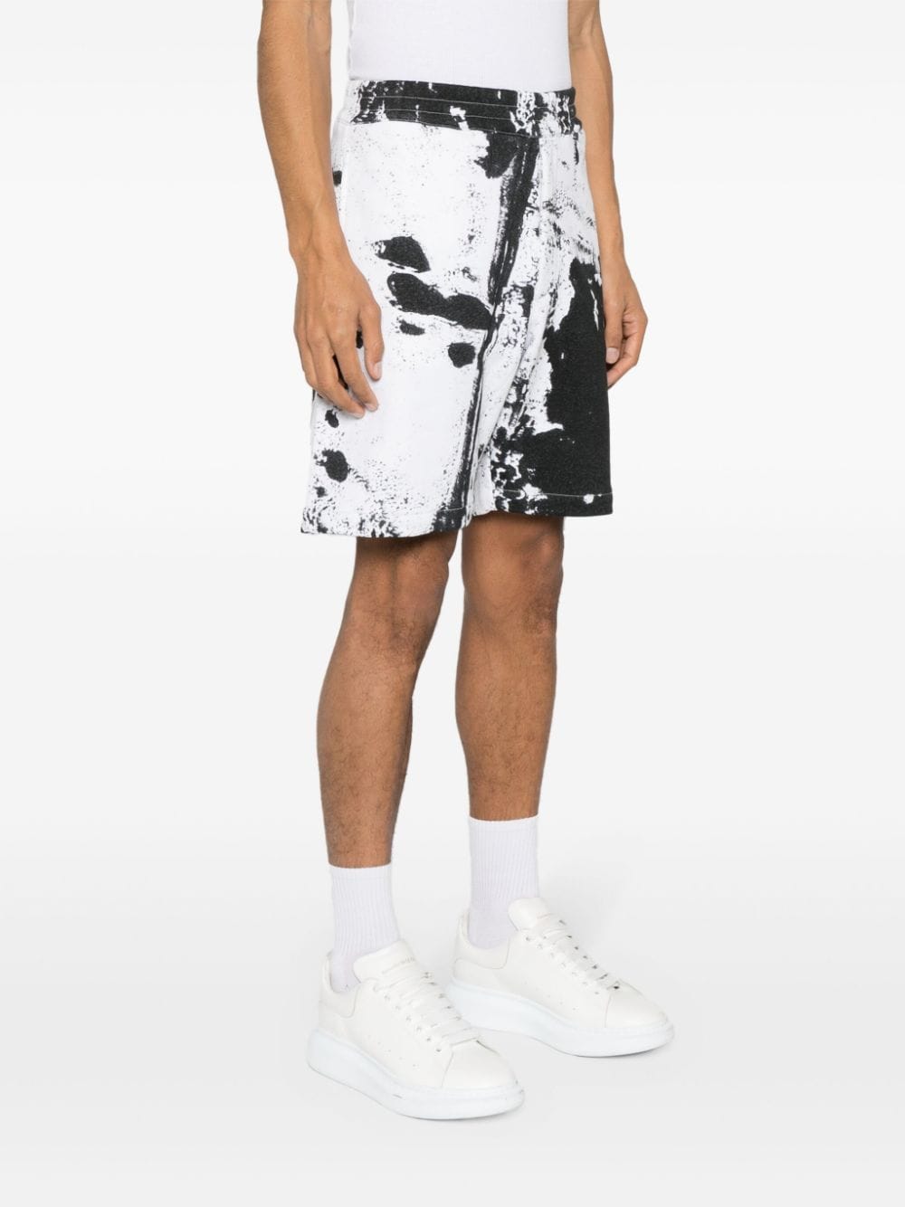 ALEXANDER MCQUEEN Mini Printed Organic Cotton Shorts