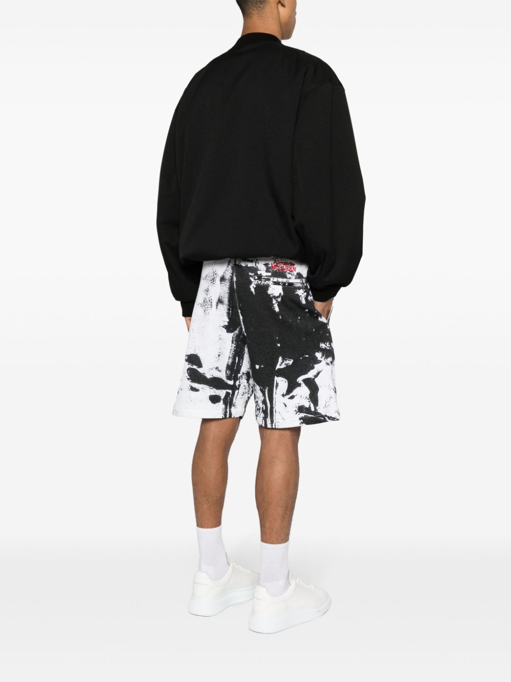 ALEXANDER MCQUEEN Mini Printed Organic Cotton Shorts