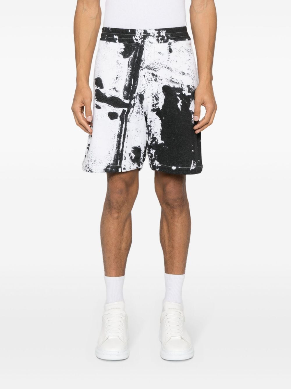 ALEXANDER MCQUEEN Mini Printed Organic Cotton Shorts