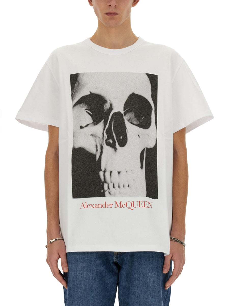 ALEXANDER MCQUEEN Skull Print T-Shirt - Regular Fit Large