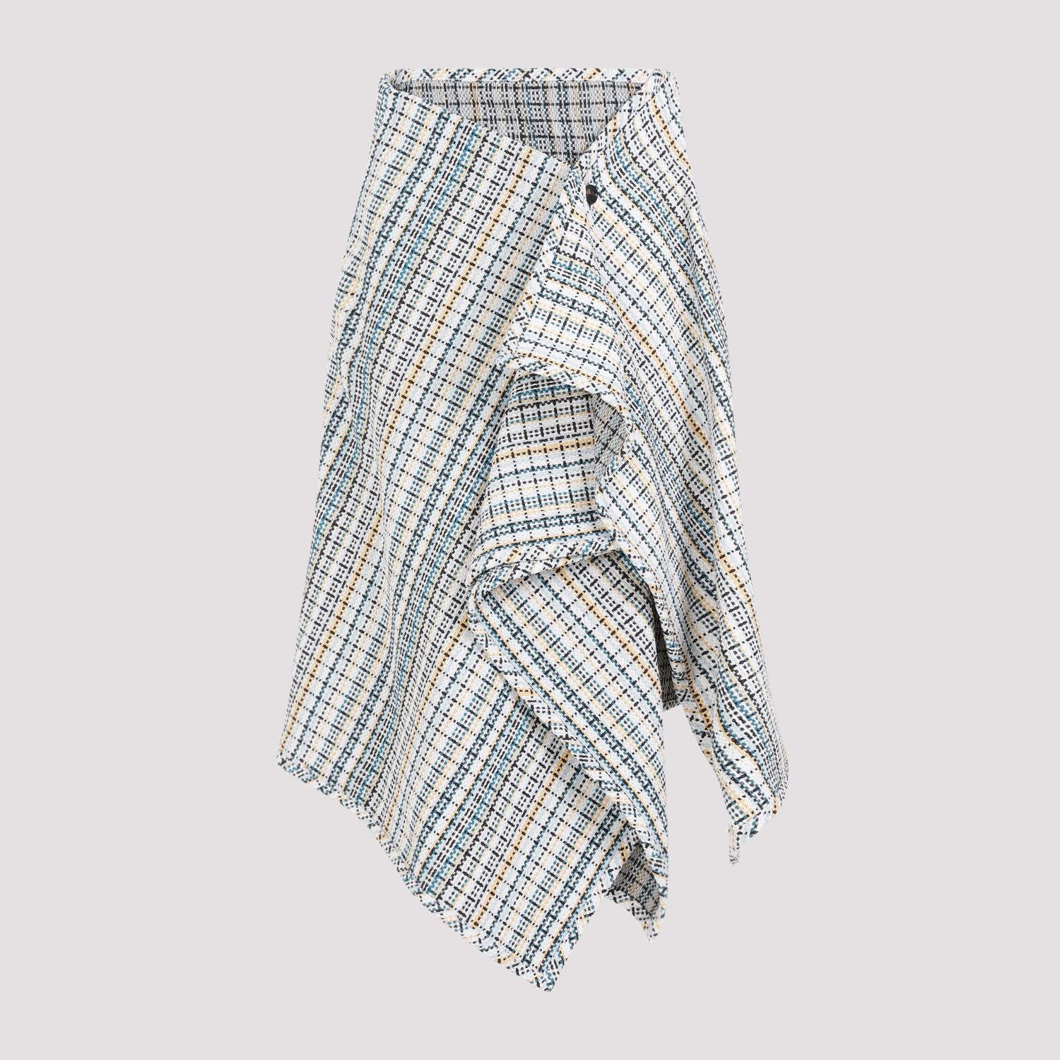 BOTTEGA VENETA Cotton Check Skirt - Spring/Summer 2024 Women's Mini Skirt