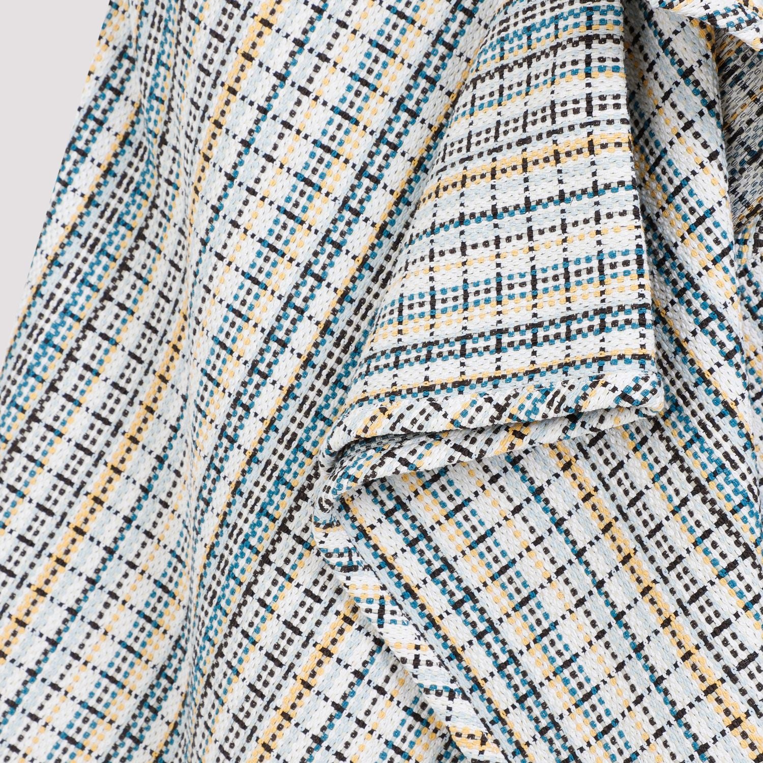 BOTTEGA VENETA Cotton Check Skirt - Spring/Summer 2024 Women's Mini Skirt