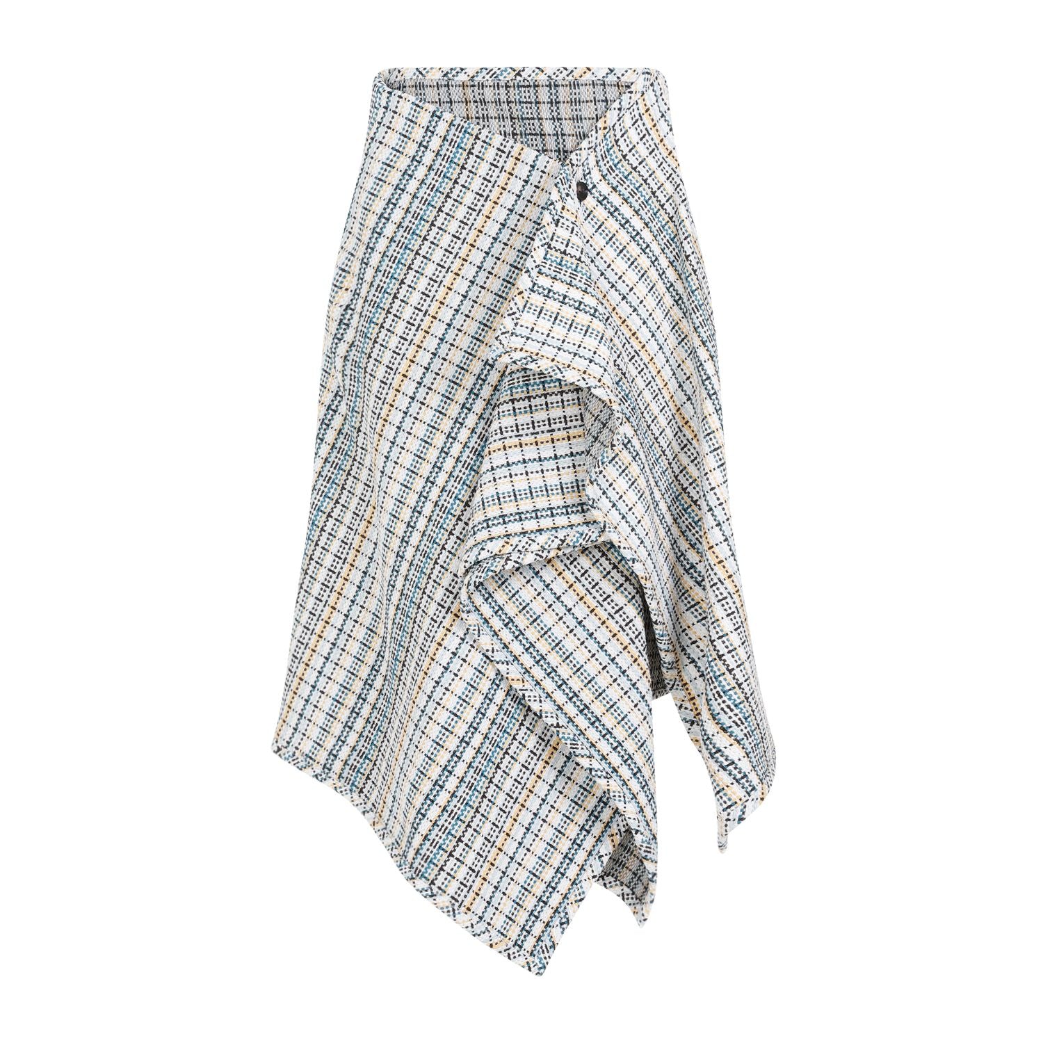 BOTTEGA VENETA Cotton Check Skirt - Spring/Summer 2024 Women's Mini Skirt