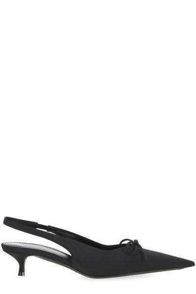 BALENCIAGA Sleek Slingback Bow Pumps - Size 40