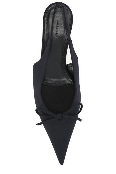 BALENCIAGA Sleek Slingback Bow Pumps - Size 40