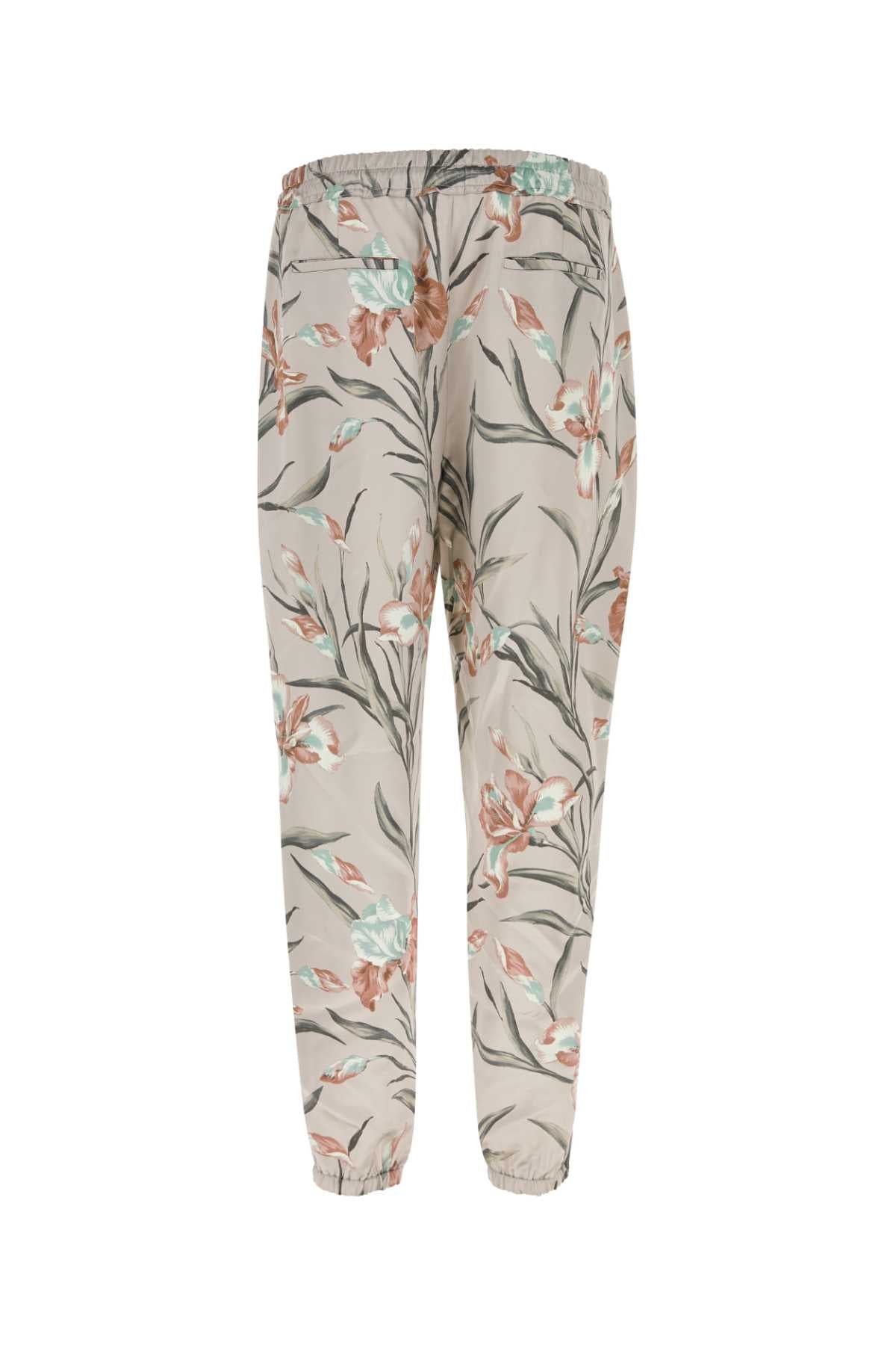 SAINT LAURENT Floral Printed Satin Leggings for Men