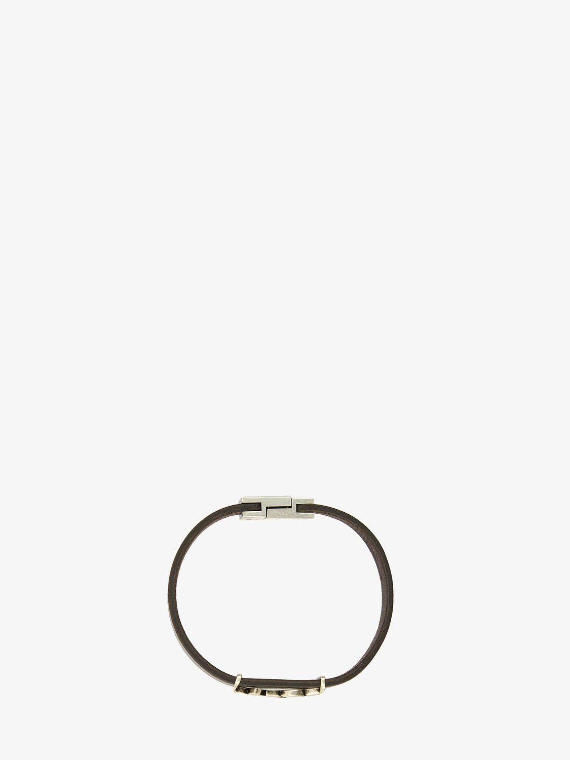SAINT LAURENT Leather Cassandre Bracelet for Men