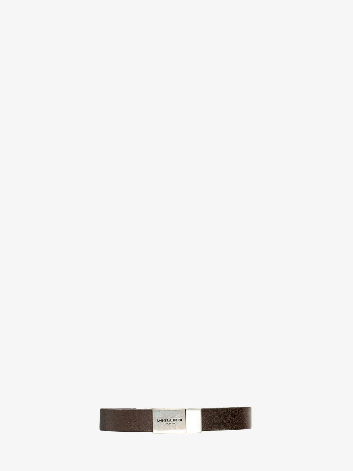 SAINT LAURENT Leather Cassandre Bracelet for Men