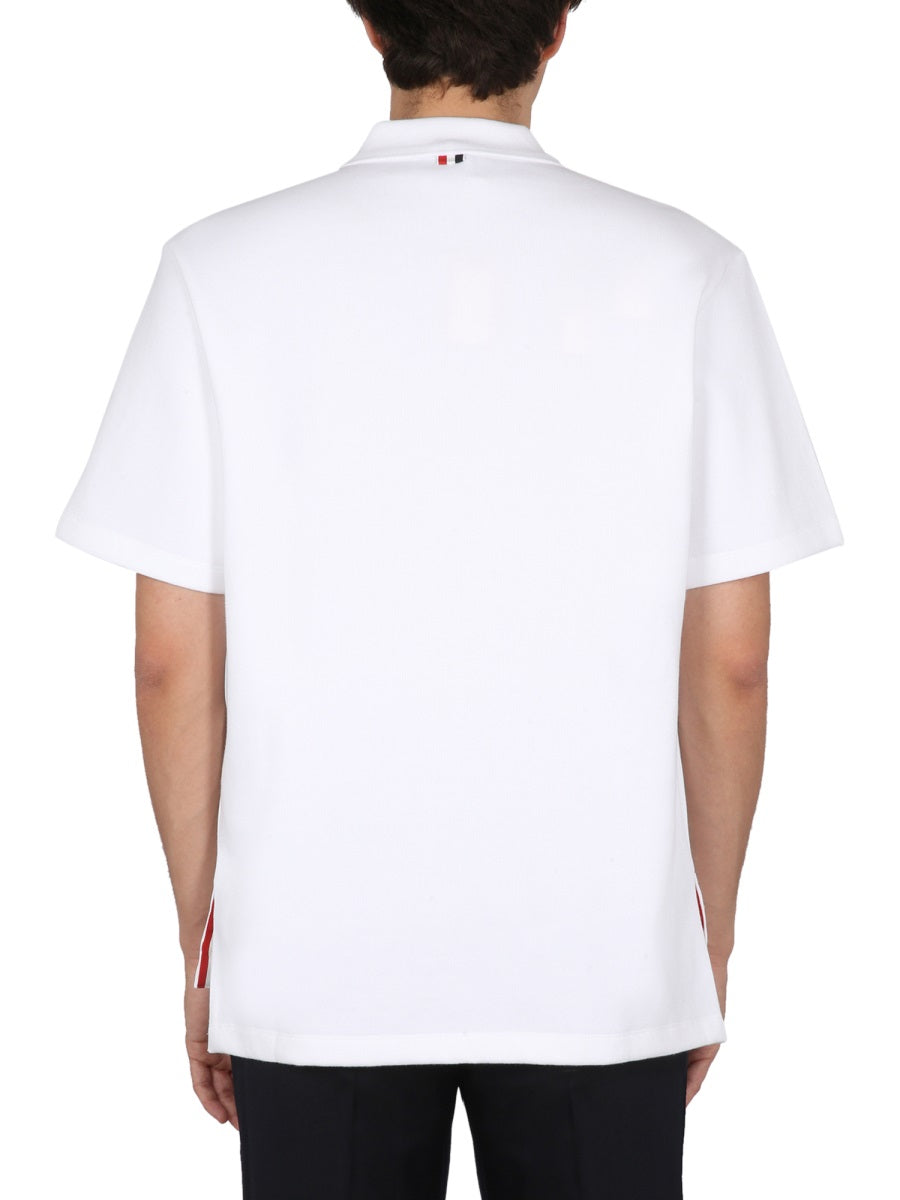 THOM BROWNE Classic Cotton Polo Shirt for Men - SS23