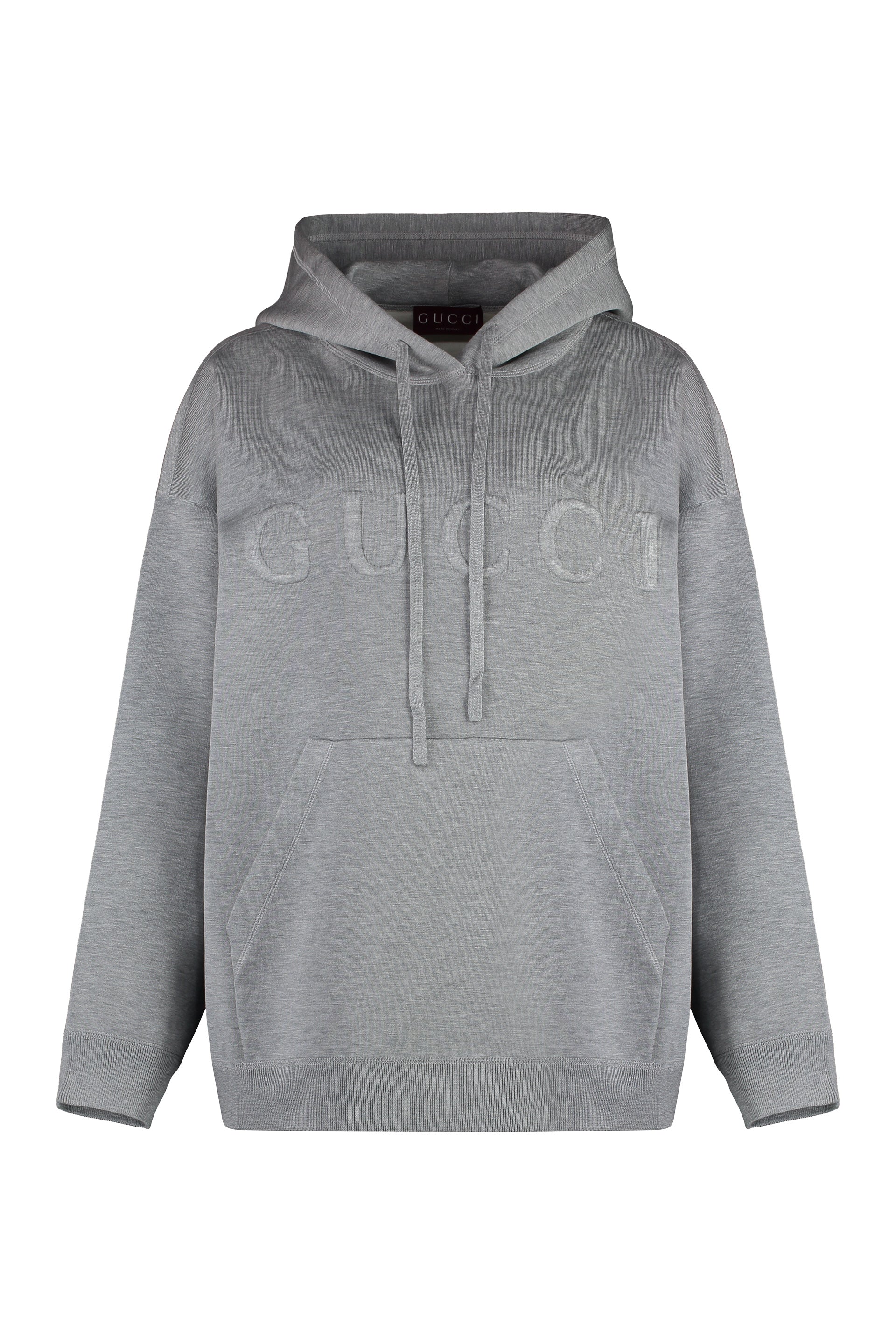 GUCCI Knit Hoodie with Embossed Logo for Women