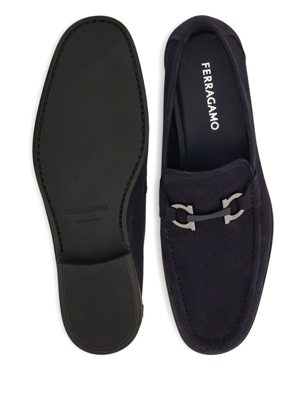 Ferragamo Rubber Outsole Apron-Toe Sandals for Men