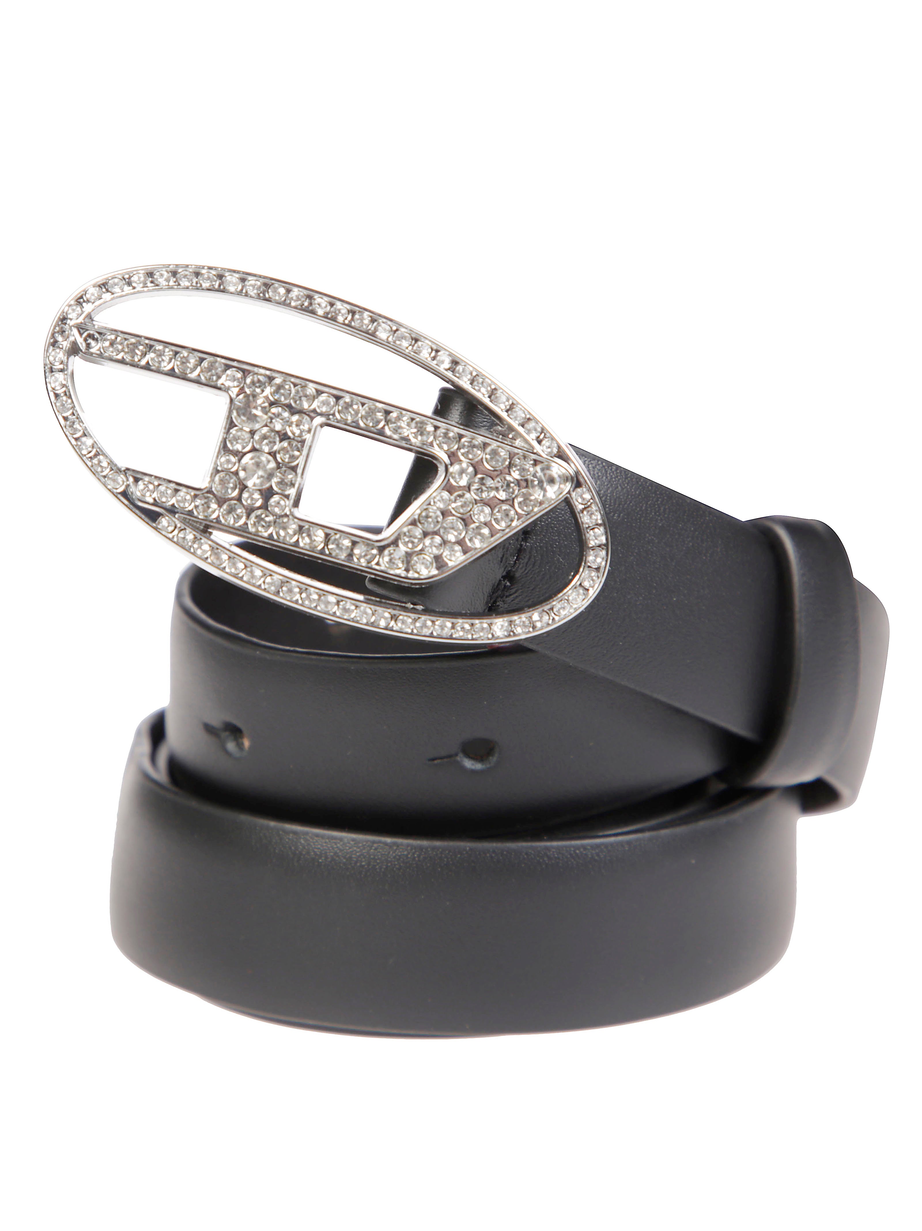 DIESEL Mini Oval Crystal Strap Belt