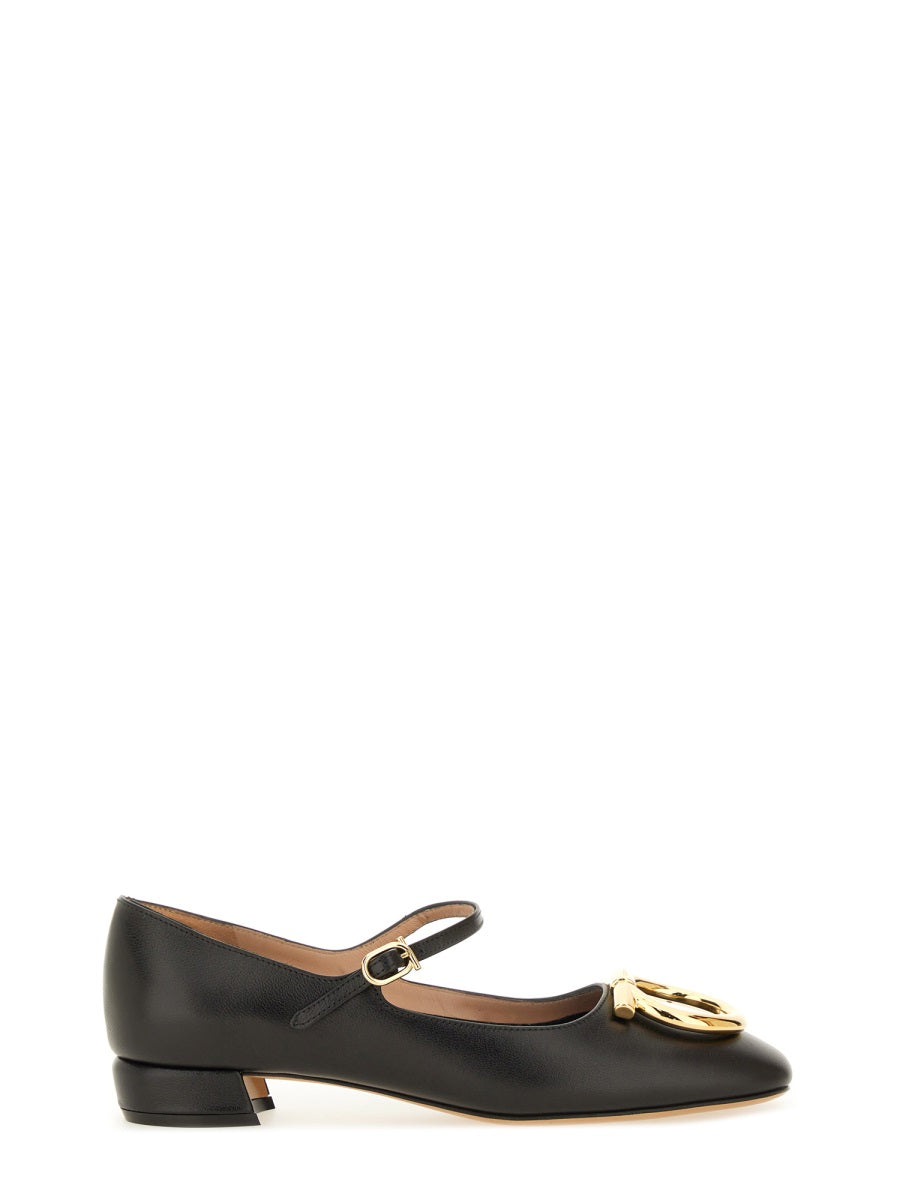 Ferragamo Mary Jane Maxi Gancini Hook Pumps for Women