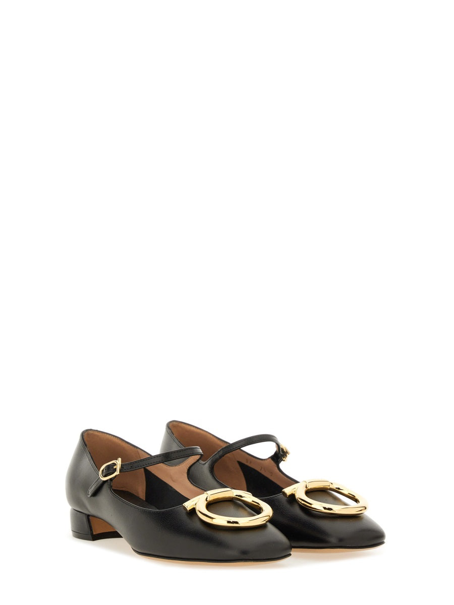 Ferragamo Mary Jane Maxi Gancini Hook Pumps for Women