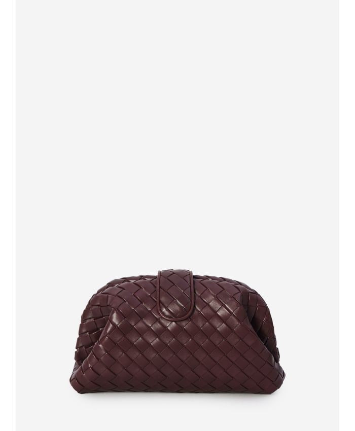 BOTTEGA VENETA Mini Woven Leather Clutch with Chain Strap
