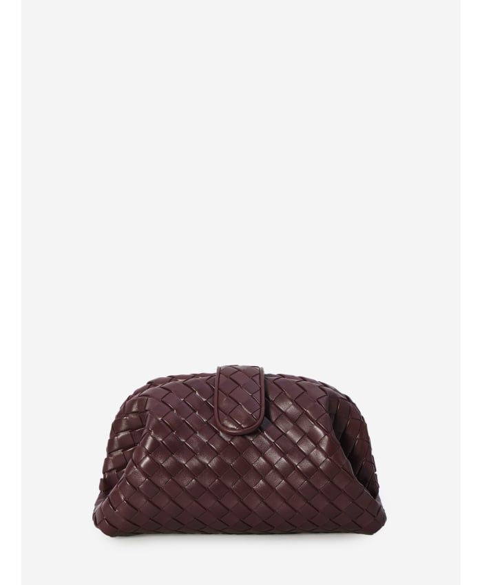 BOTTEGA VENETA Mini Woven Leather Clutch with Chain Strap