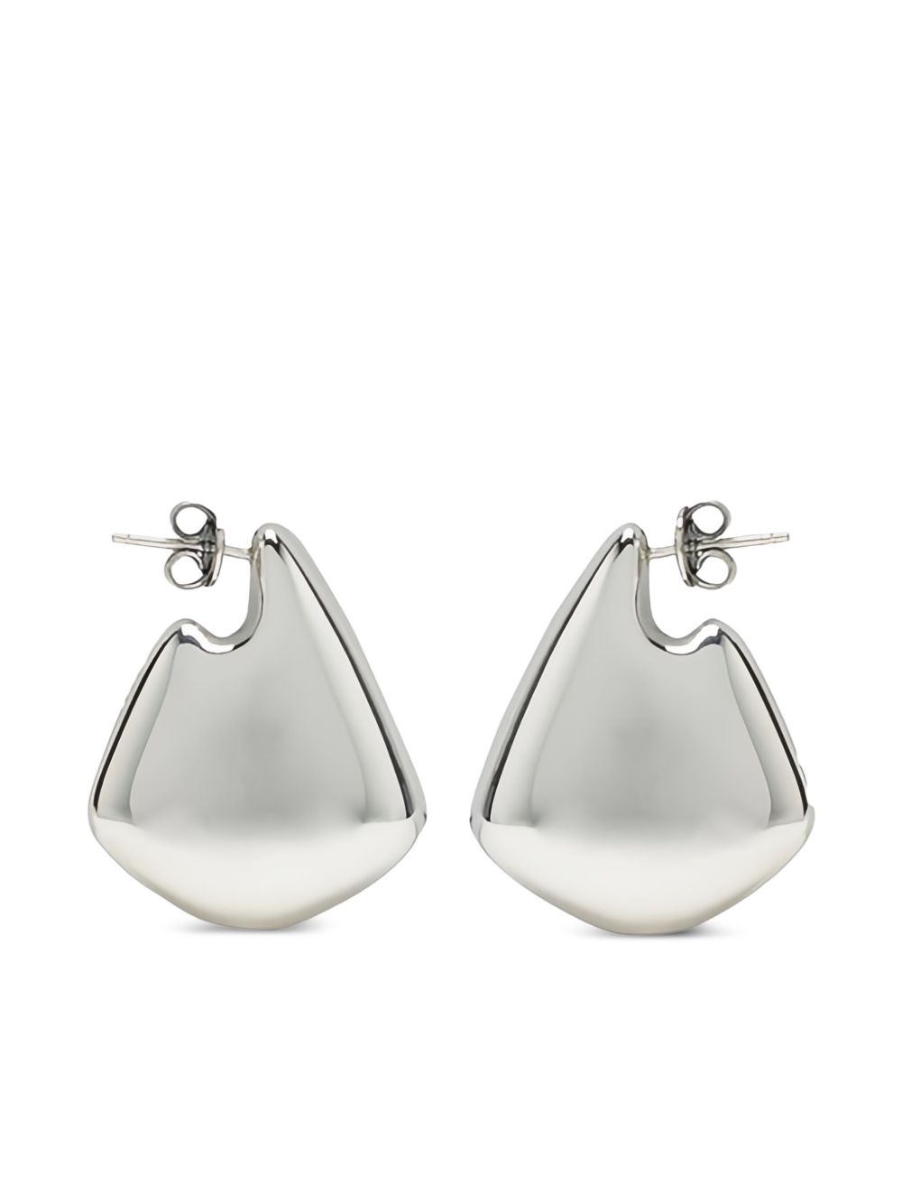 BOTTEGA VENETA Mini Silver Fin Earrings